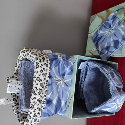 Coffret de soins femme "floral bleu"