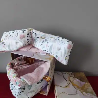 Coffret de soins femme "plumetis rose"