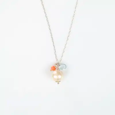 Pendentif Simple Perle Sublimée en Argent 925 - Pendentif Seul