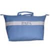 Sac de voyage personnalisable brodé main bleu