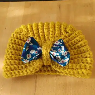 turban laine pour naissance bébé