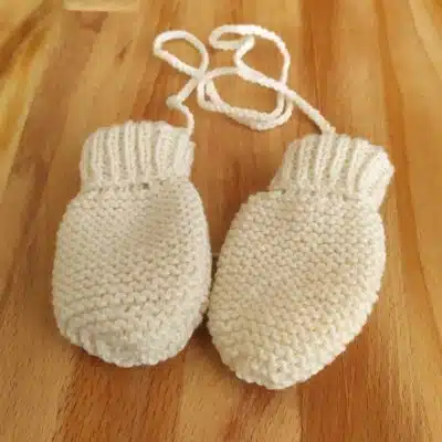 Moufles laine mérinos pour bébé