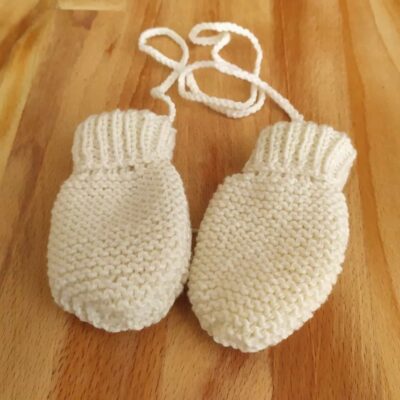 Moufles laine mérinos pour bébé