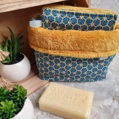 PANIERE A LINGETTES LAVABLES "SOLEIL"