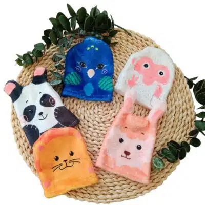 Gant de toilette enfant animaux du zoo