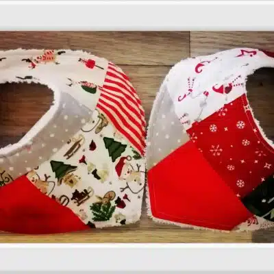 Bavoir bandana patchwork Noël