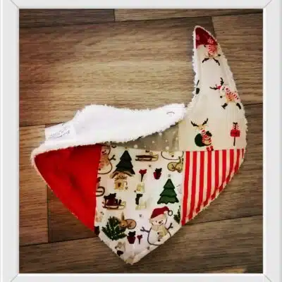 Bavoir bandana patchwork Noël