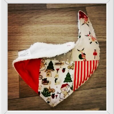 Bavoir bandana patchwork Noël