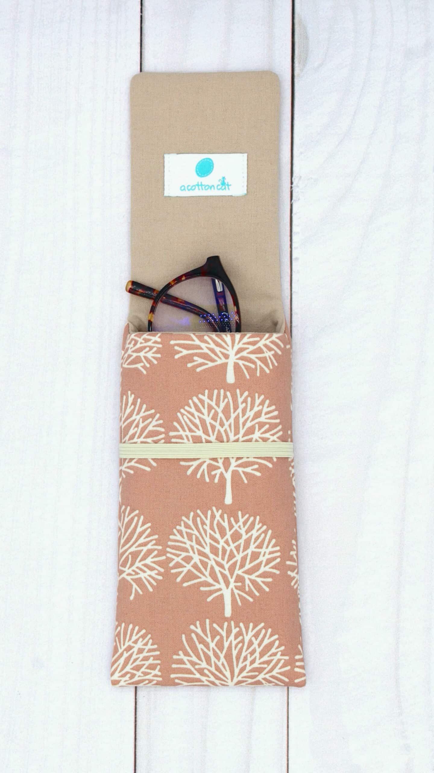 Lot De 2 étuis à Lunettes Souples Avec Fermeture Automatique - Motifs Floraux, Cuir Synthétique, Inclut 2 Chiffons