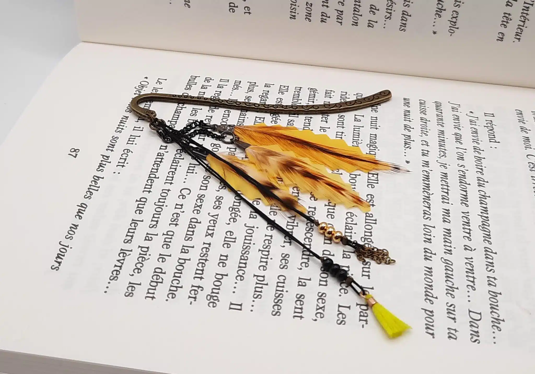 Marque-pages "Plumes au Vent" et pompons – Image 5