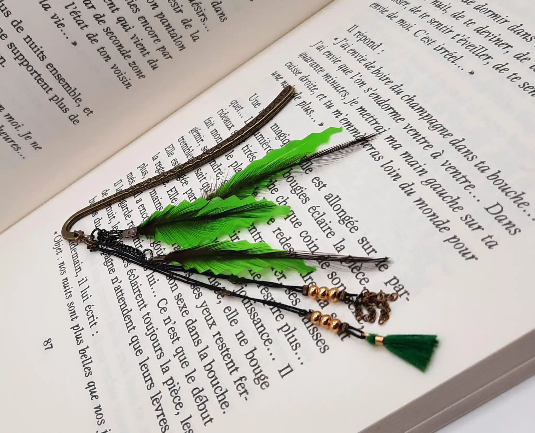 Marque-pages "Plumes au Vent" et pompons – Image 6