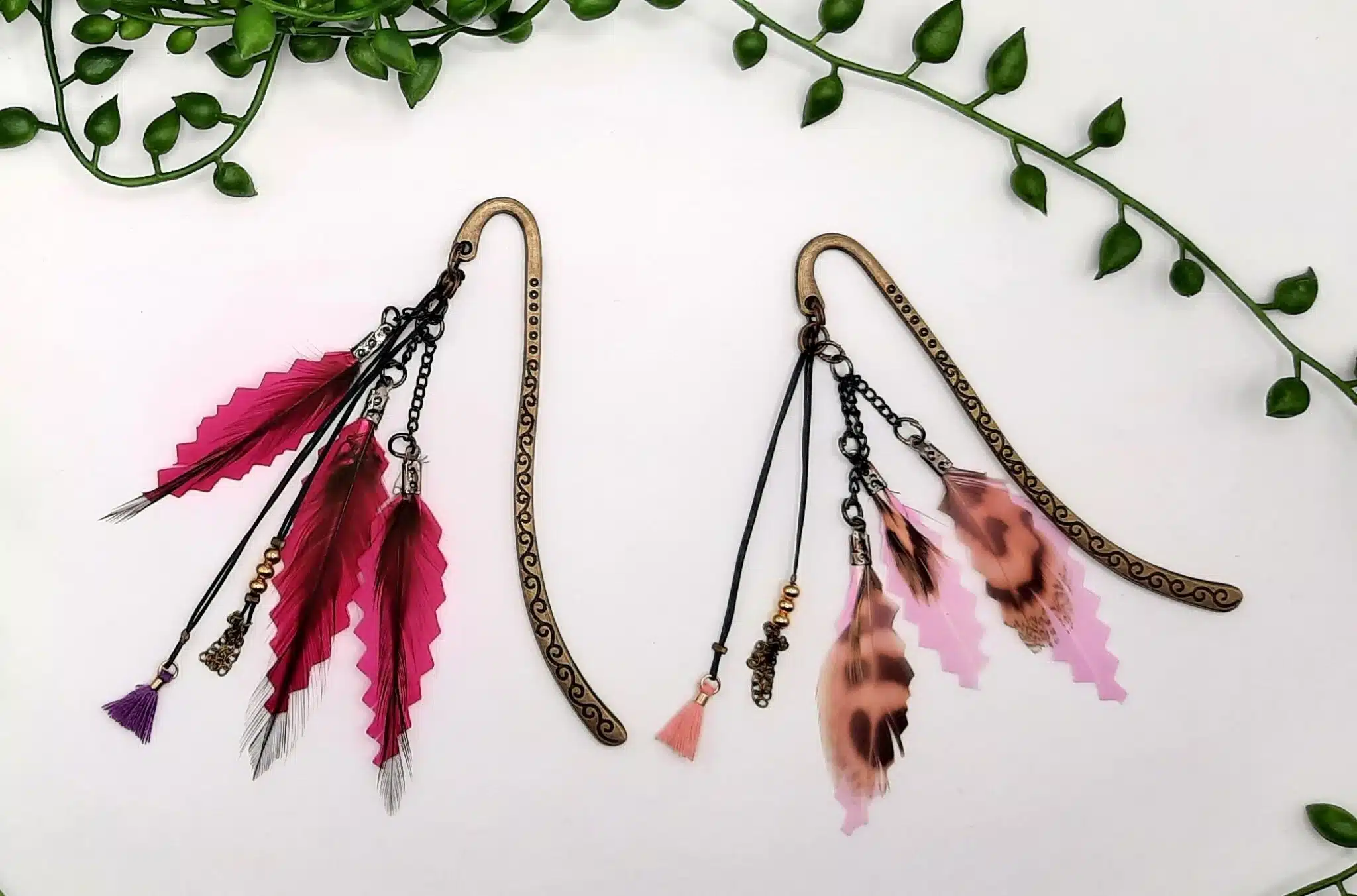 Marque-pages "Plumes au Vent" et pompons – Image 7