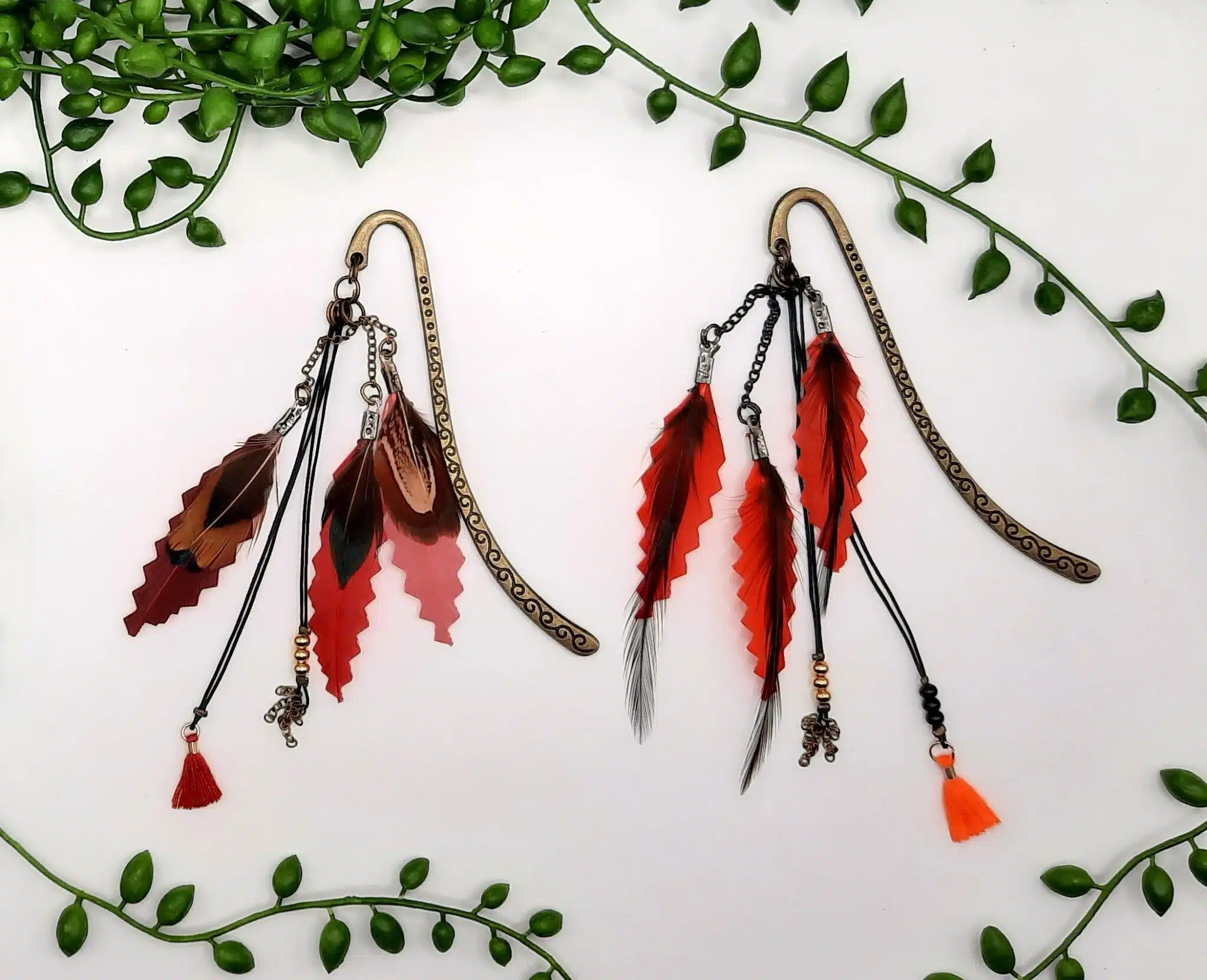 Marque-pages "Plumes au Vent" et pompons – Image 12