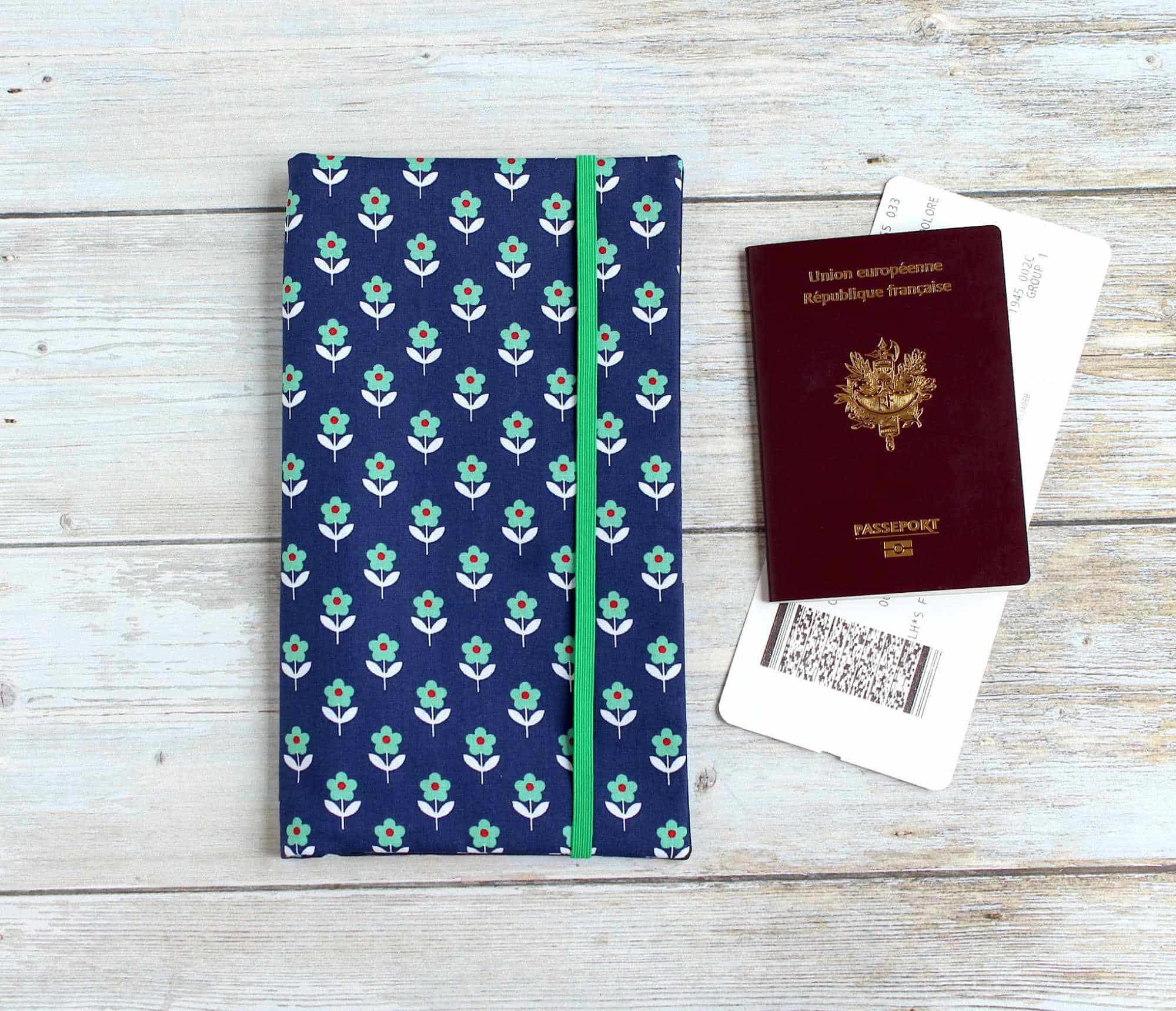 Porte documents voyage famille, pochette range passeports, étui billets  d'avion, - Fait2mains