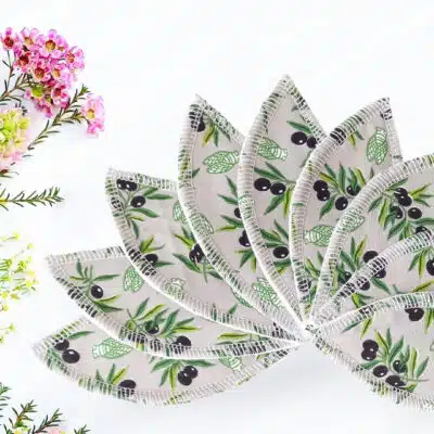 Pad interlabial lavable - OLIVES (lot de 9) Taille : L - zéro déchet - pétales interlabiaux lavables - pétales menstruels lavables - Zéro déchet - tampons périodiques