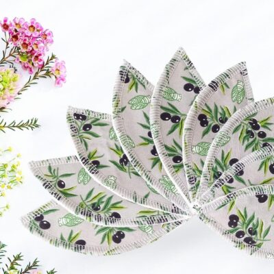 Pad interlabial lavable - OLIVES (lot de 9) Taille : L - zéro déchet - pétales interlabiaux lavables - pétales menstruels lavables - Zéro déchet - tampons périodiques