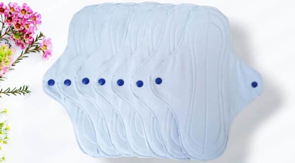 Pack 7 serviettes hygiéniques lavables MONA (xl / nuit) - serviettes menstruelles lavables - Zéro déchet - shl - serviettes périodiques