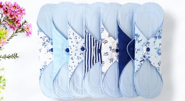 Pack 7 serviettes hygiéniques lavables MONA (xl / nuit) - serviettes menstruelles lavables - Zéro déchet - shl - serviettes périodiques