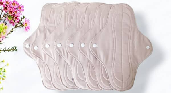 Pack 7 serviettes hygiéniques lavables ROSE-LIN (xl / nuit et flux abondants) - serviettes menstruelles lavables - Zéro déchet - shl - serviettes périodiques