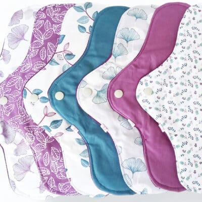 Pack 7 serviettes hygiéniques lavables GINKGO (xl / nuit et flux abondants) - serviettes menstruelles lavables - Zéro déchet - shl - serviettes périodiques