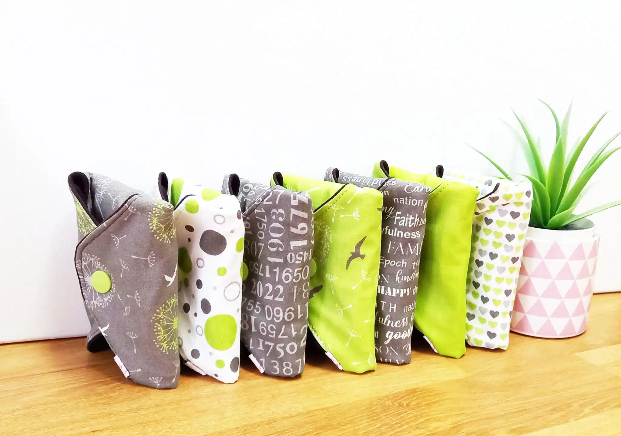 Pack 7 serviettes hygiéniques lavables PISSENLIT (xl / nuit et flux abondants) - serviettes menstruelles lavables - Zéro déchet - shl - serviettes périodiques