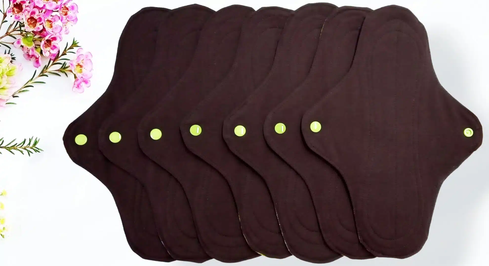 Pack 7 serviettes hygiéniques lavables PISSENLIT (xl / nuit et flux abondants) - serviettes menstruelles lavables - Zéro déchet - shl - serviettes périodiques