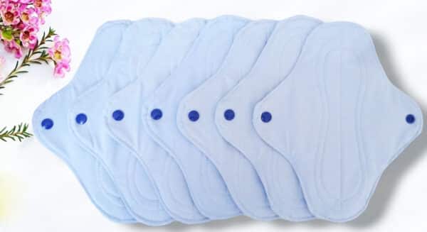 Pack 7 serviettes hygiéniques lavables MONA (M/ Flux normaux à moyens) - serviettes menstruelles lavables - serviettes menstruelles lavables - Zéro déchet - shl - serviettes périodiques