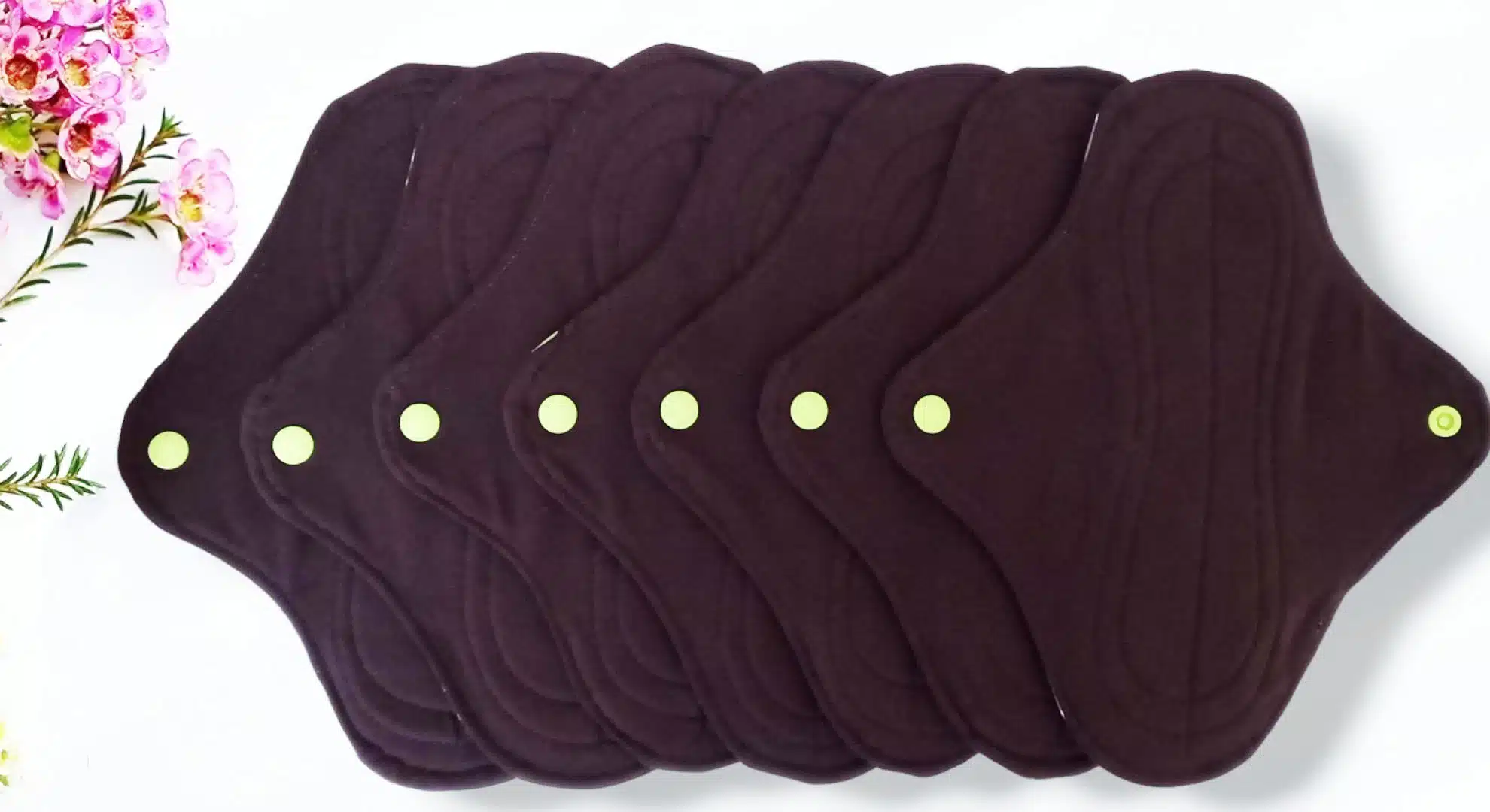 Pack 7 serviettes hygiéniques lavables PISSENLIT (M/ Flux normaux à moyens) - serviettes menstruelles lavables - serviettes menstruelles lavables - Zéro déchet - shl - serviettes périodiques