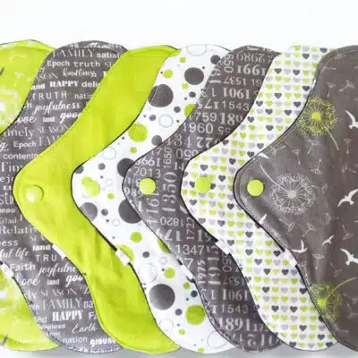 Pack 7 serviettes hygiéniques lavables PISSENLIT (M/ Flux normaux à moyens) - serviettes menstruelles lavables - serviettes menstruelles lavables - Zéro déchet - shl - serviettes périodiques