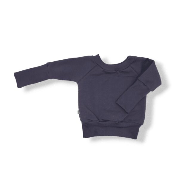 sweat évolutif bébé et enfant en french terry bleu nuit