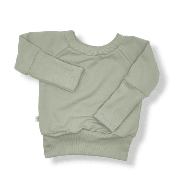 sweat évolutif bébé et enfant en french terry vert mercure