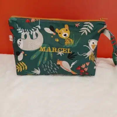 Trousse de toilette imperméable motifs jungle