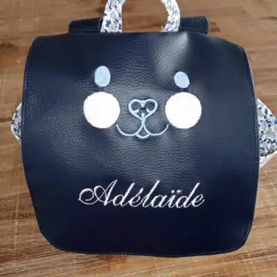 Sac à dos crèche/maternelle Fleurs bleues