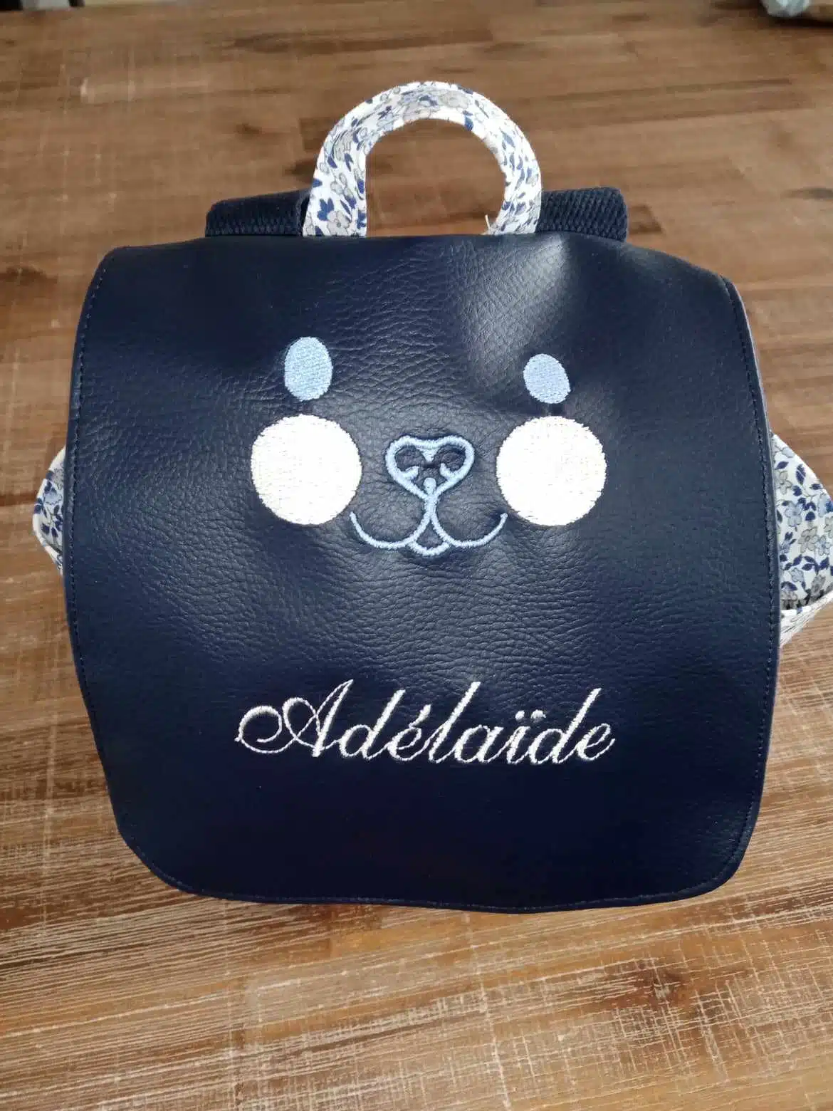 Sac à dos crèche/maternelle Fleurs bleues