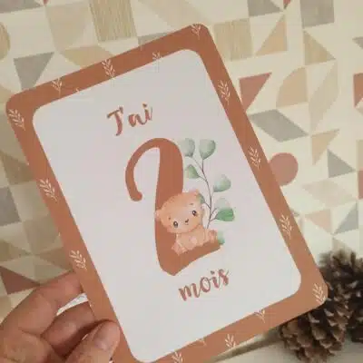 Carte Etapes semaines et mois pour bébé