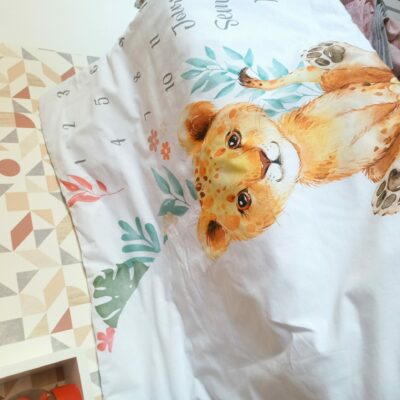 Tapis étape pour bébé jour semaine mois motif lion