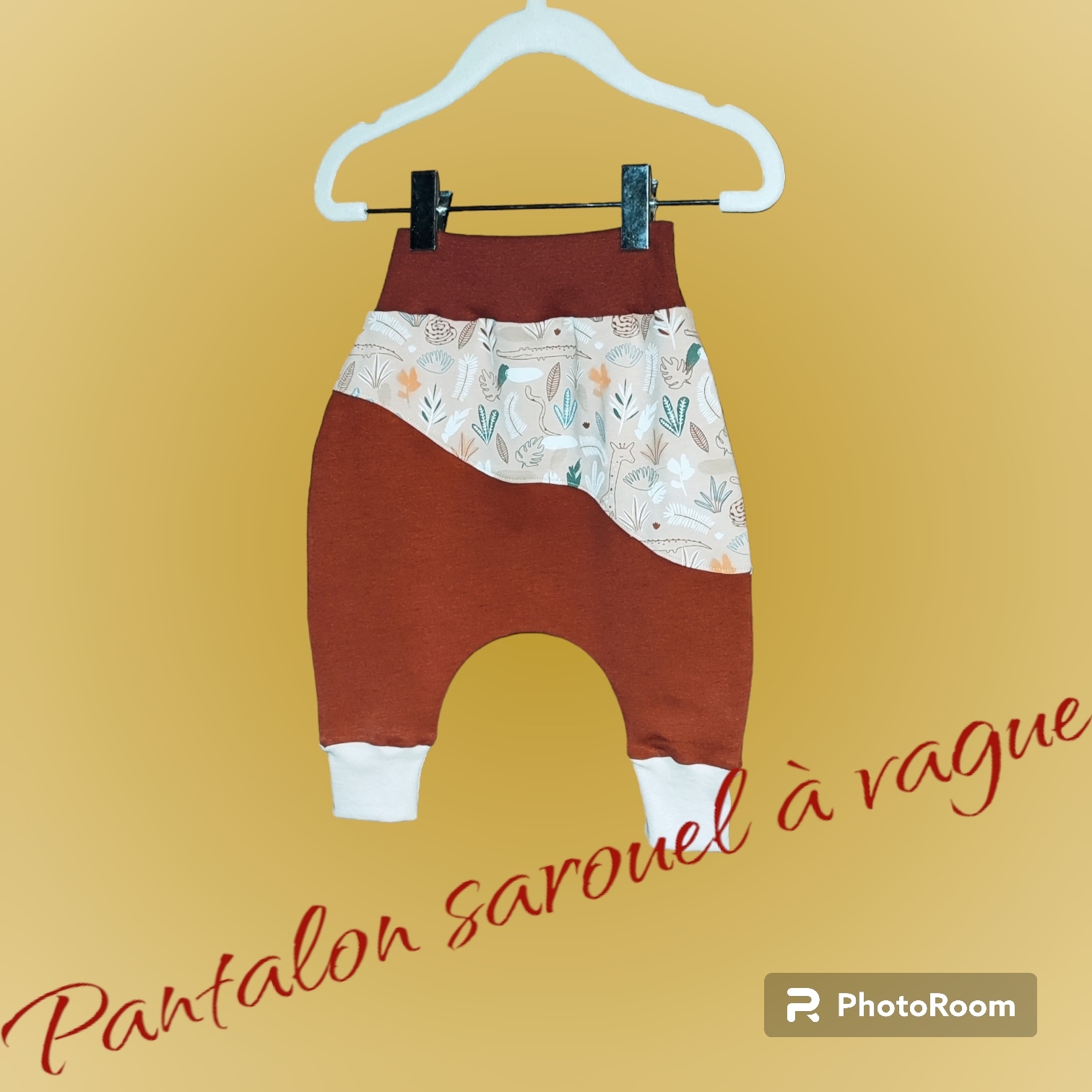 Pantalon sarouel bébé made in France : vêtement bébé créateur