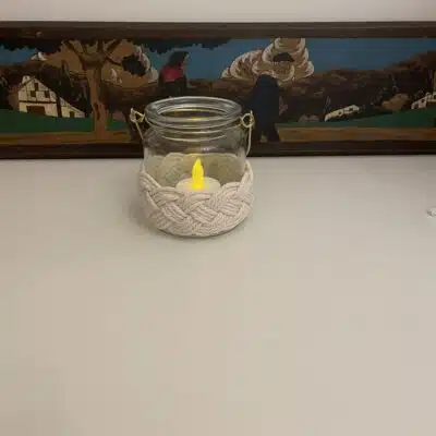 Photophore en macramé