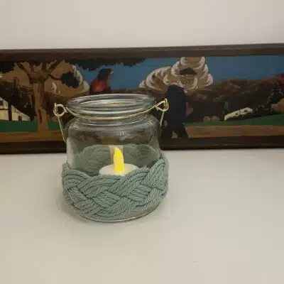 Photophore en macramé