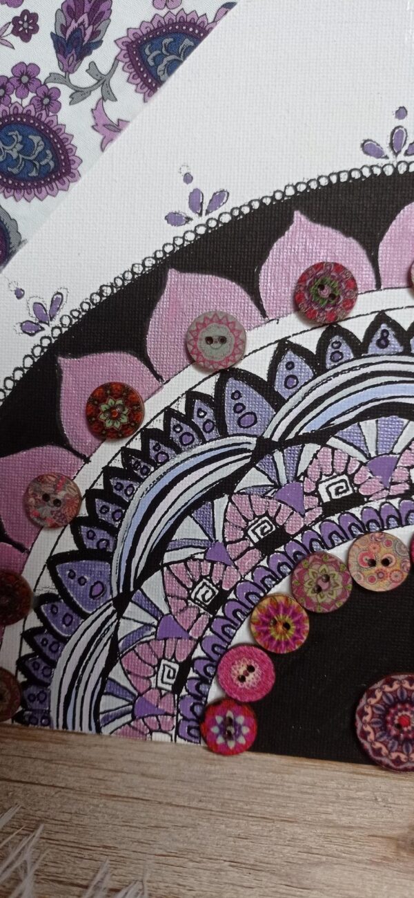 toile mandala violette