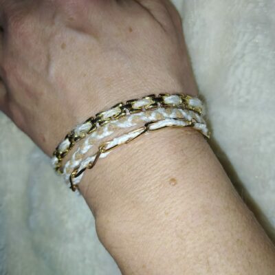 bracelet blanc d'or
