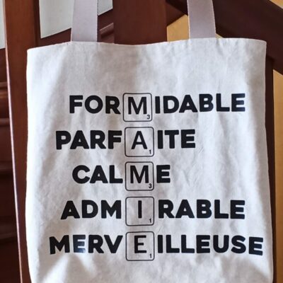 Tote bag réversible "Mamie" fleurs