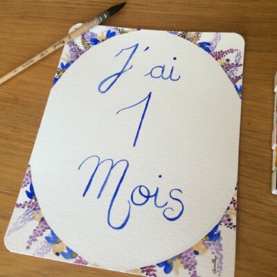 carte format A5 à l'aquarelle, personnalisée