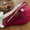 Sac banane velours rouge