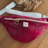 Sac banane velours rouge