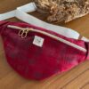 Sac banane velours rouge