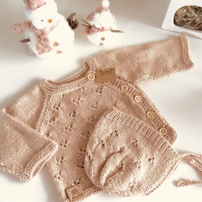 cofffret naissance fait main brassiere 2 pieces