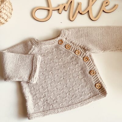 brassiere bébé en tricot coloris lin