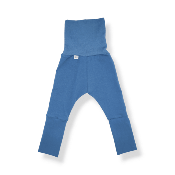 legging évolutif bébé et enfant en jersey bio bleu jean
