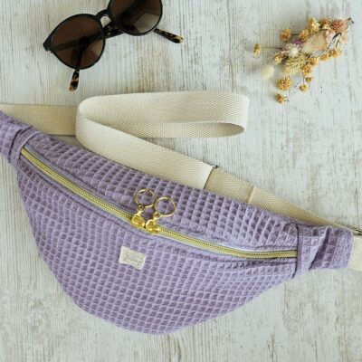Sac banane nid d'abeille violet